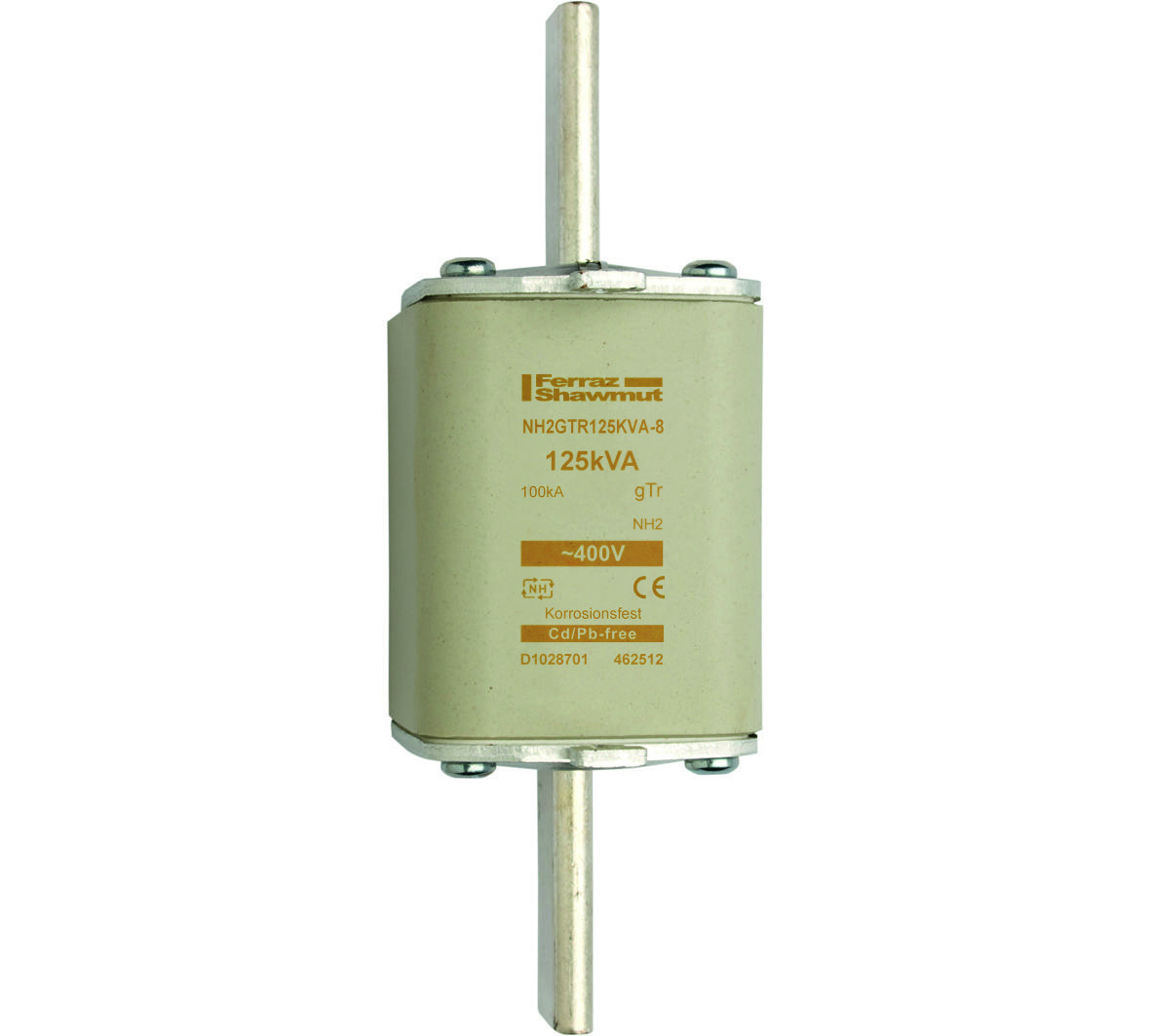 G1028704 - NH fuse-link gTr, 400VAC, size 2, 250KVA, top indicator/live tags